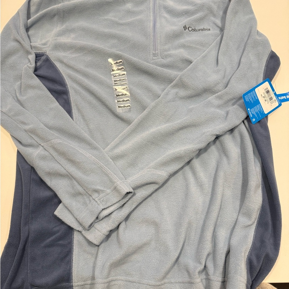 Columbia Two-Tone Blue Fleece Pullover